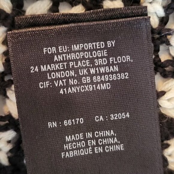 Anthropologie Sparrow Moto Style Sweater Black Ivory Zipper Women's Size XS - Picture 14 of 15